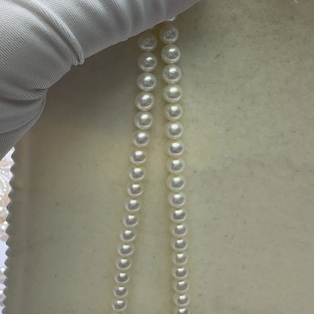 淡水珍珠颈饰未镶嵌7-8无核正圆无暇