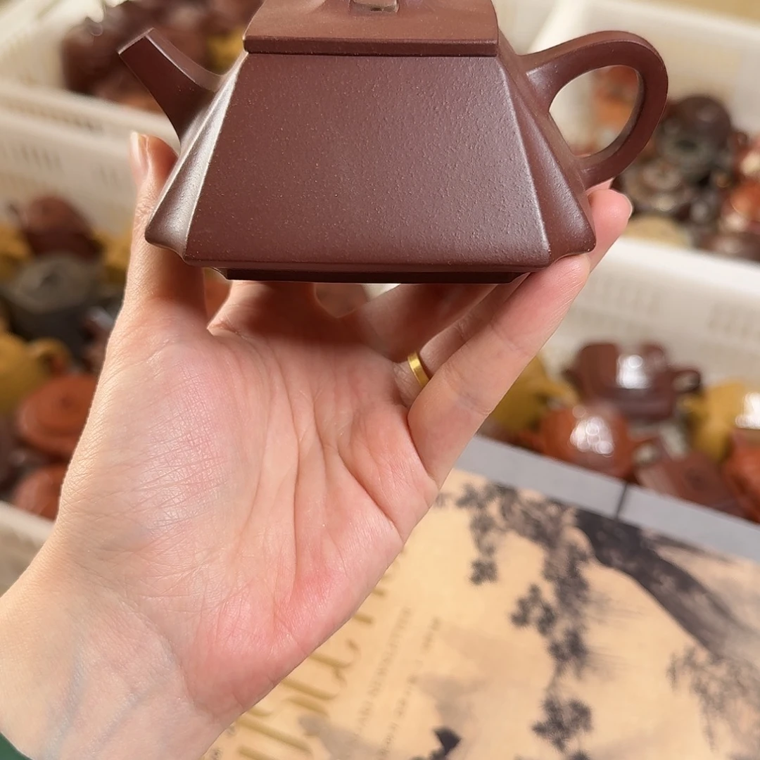 茶壶紫砂底槽清石瓢180毫升