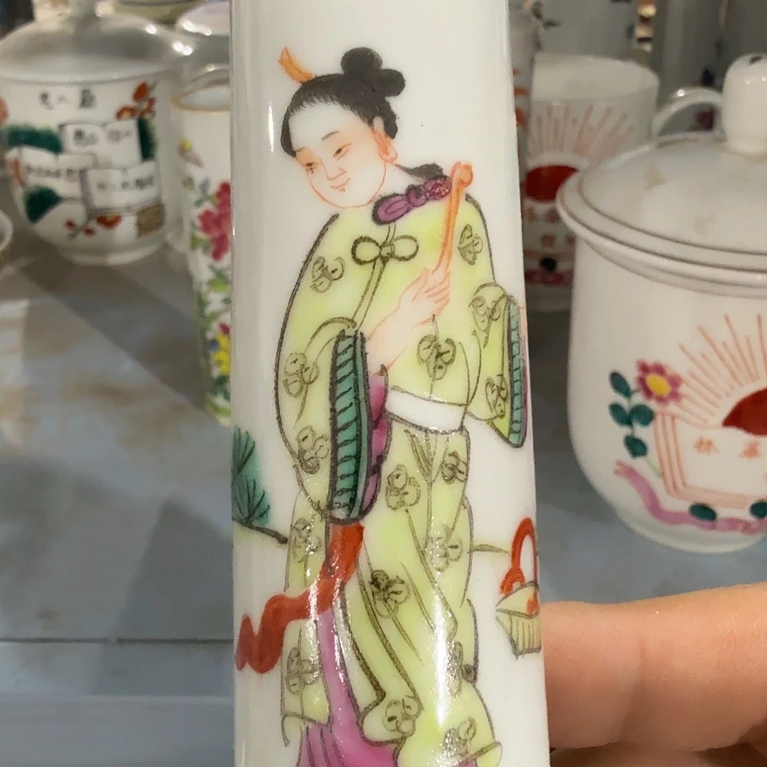 瓷片摆件手绘瓷器全部处理