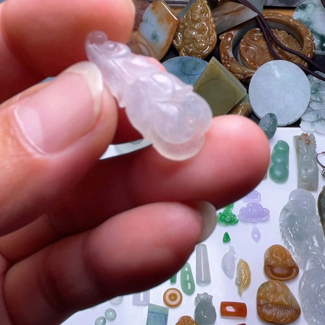 未镶嵌定制翡翠冰花朵