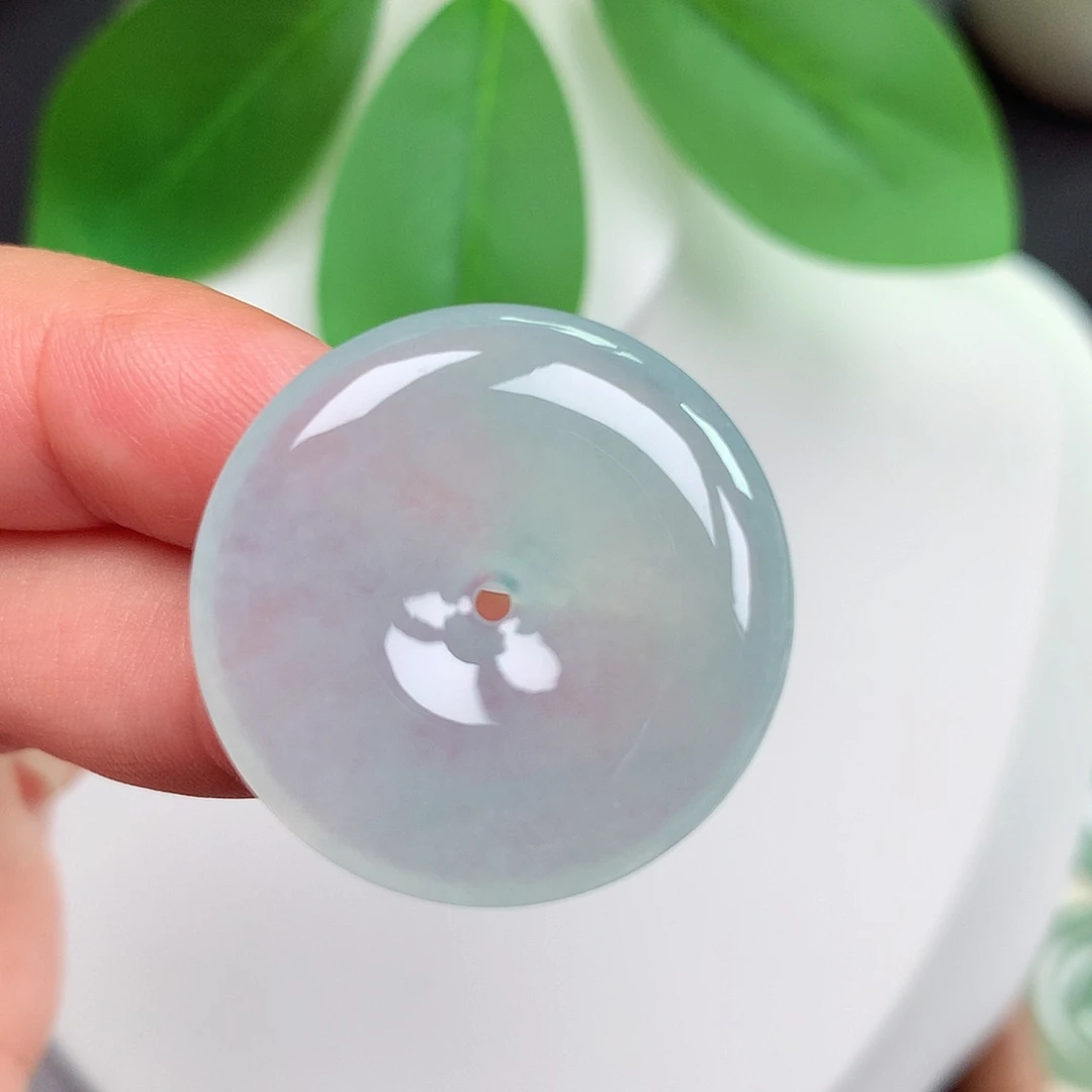 颈饰未镶嵌翡翠平安扣 26.9x5.2mm