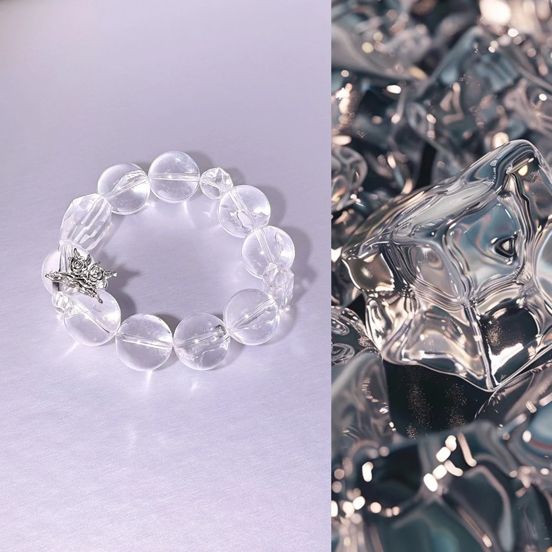 B82 【弟弟自留款】白水水晶手串多样性发其一