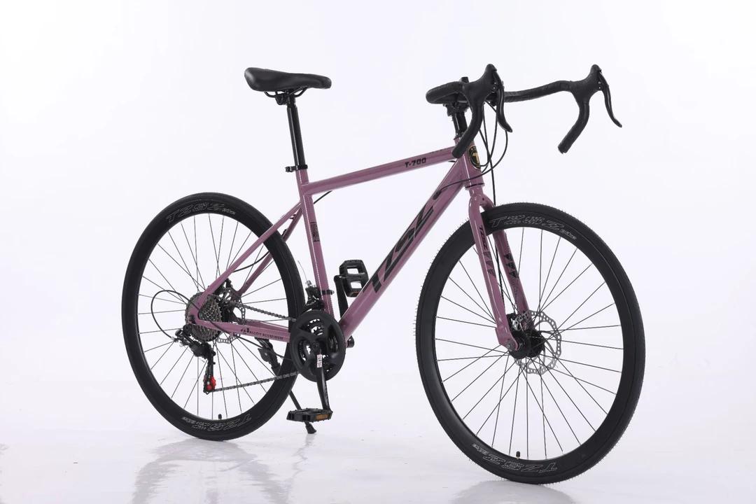徐惠娟专属-700C弯把40刀27速破风公路车变速双碟刹户外越野骑行
