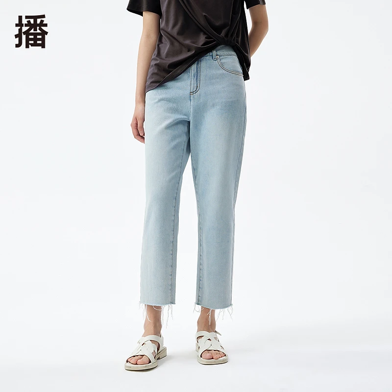 【达人专属】播新品 宽松时尚高腰牛仔裤BDQ3KD0101夏至未至