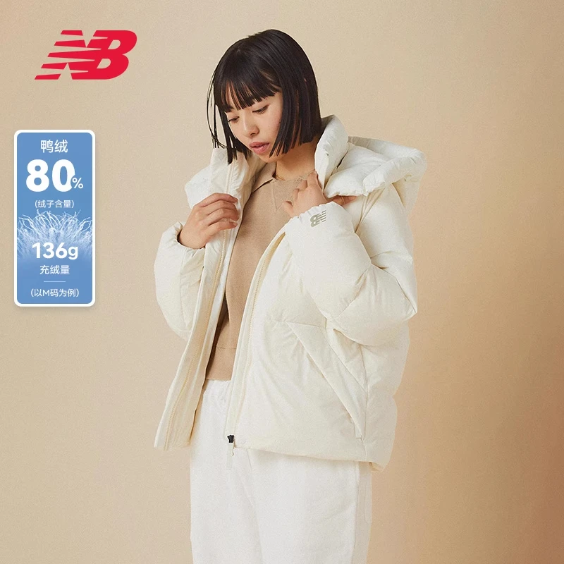 NEWBALANCE NB官方女款休闲百搭保暖好羽绒鸭绒羽绒服 NPE43012