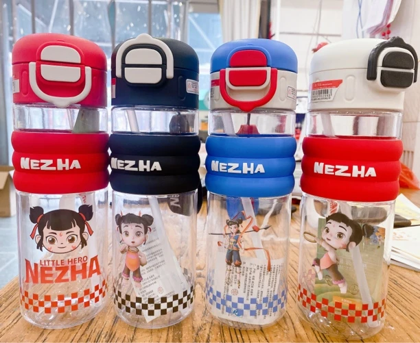 哪吒小英雄系列夏季便携双饮水杯
