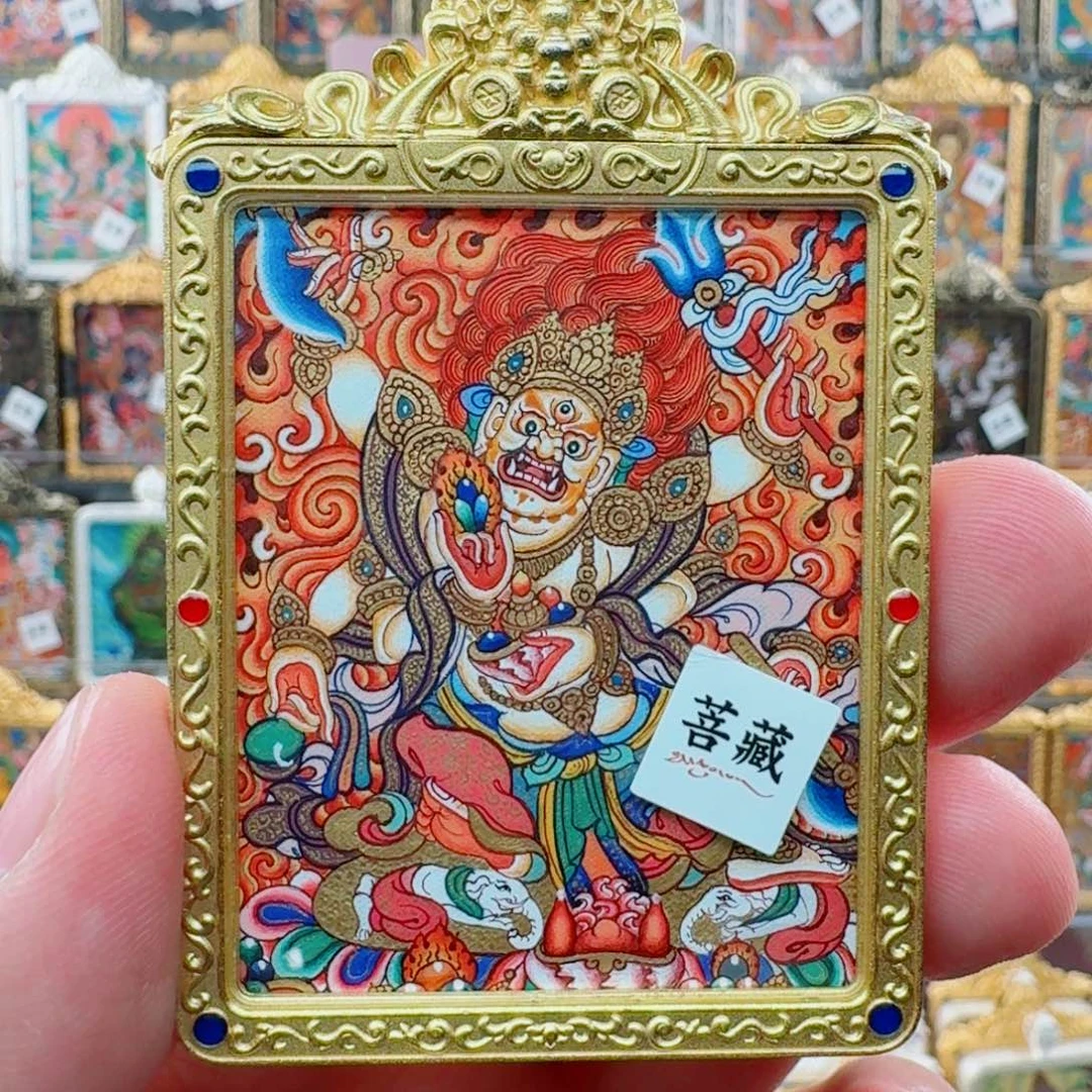 吊坠白六臂 财尊王 桑杰 热贡
