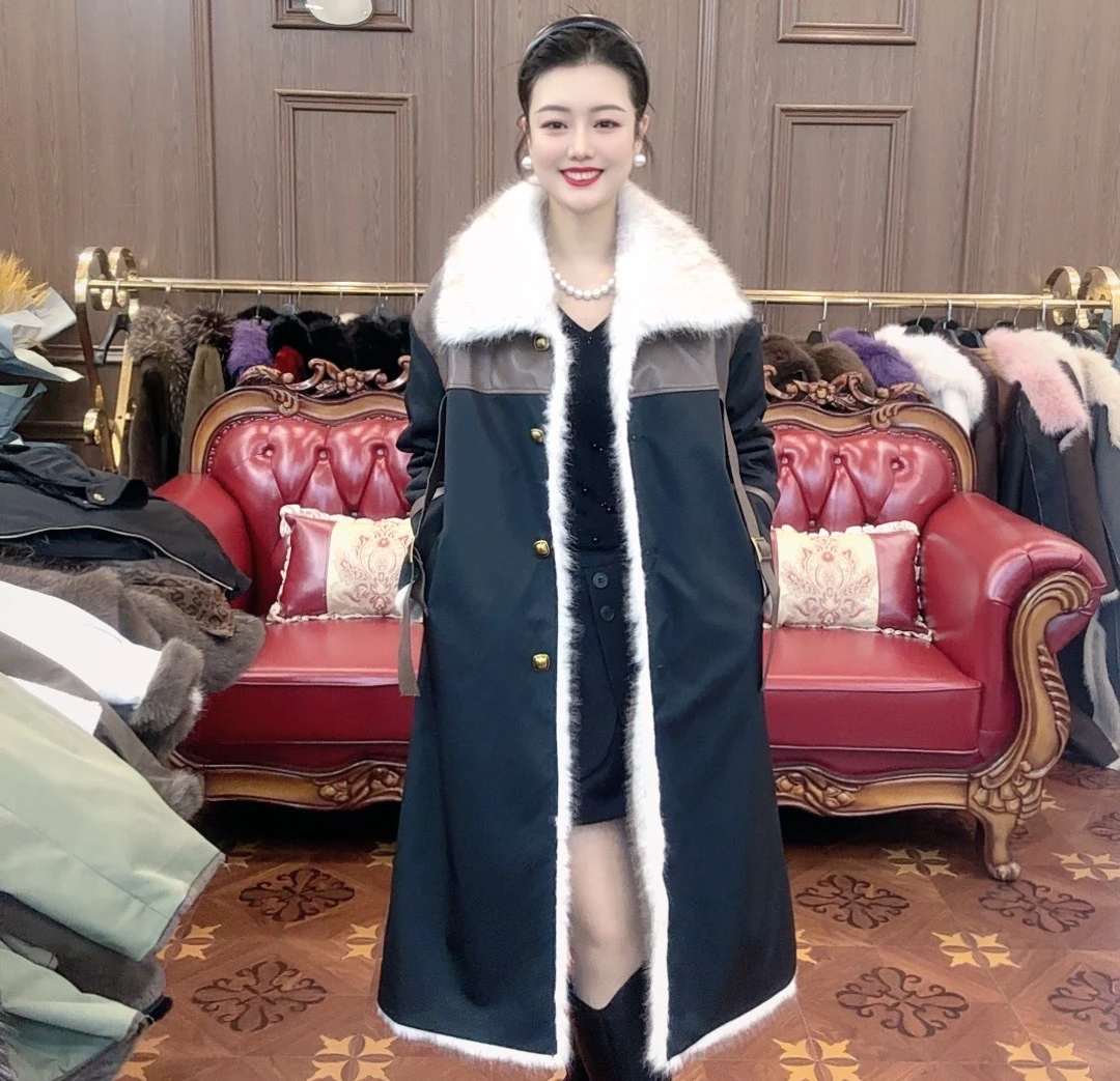 秋冬新款设计师定制时尚百搭中长款2560大衣外套
