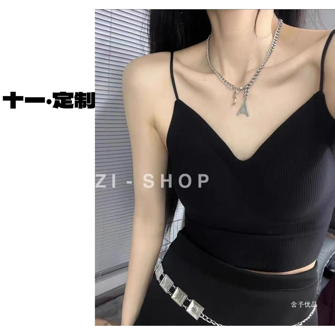 周十一 纯欲风辣妹吊带背心女2025新款夏季修身显瘦美背打底上衣