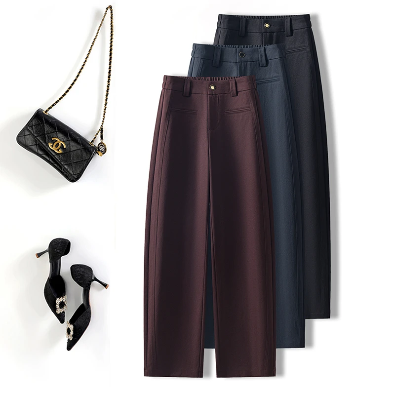 弯刀裤高腰显瘦2025潮流新款秋季网红爆款香蕉女裤百搭时尚直筒裤