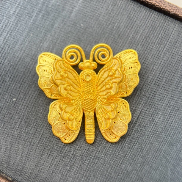 足金饰品/古法花丝蝴蝶吊坠/8.02/1B5C2469/h