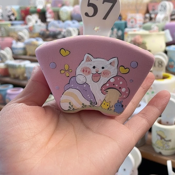57……手工手绘花盆
