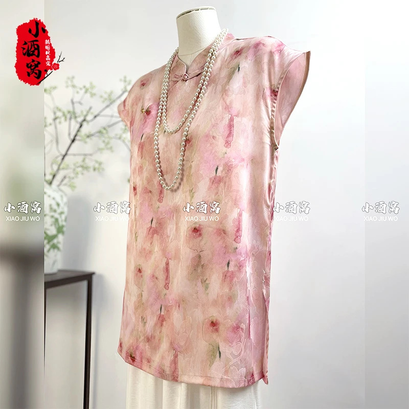 [桃夭]小酒窝新国风 新中式时尚气质中长款上衣-73