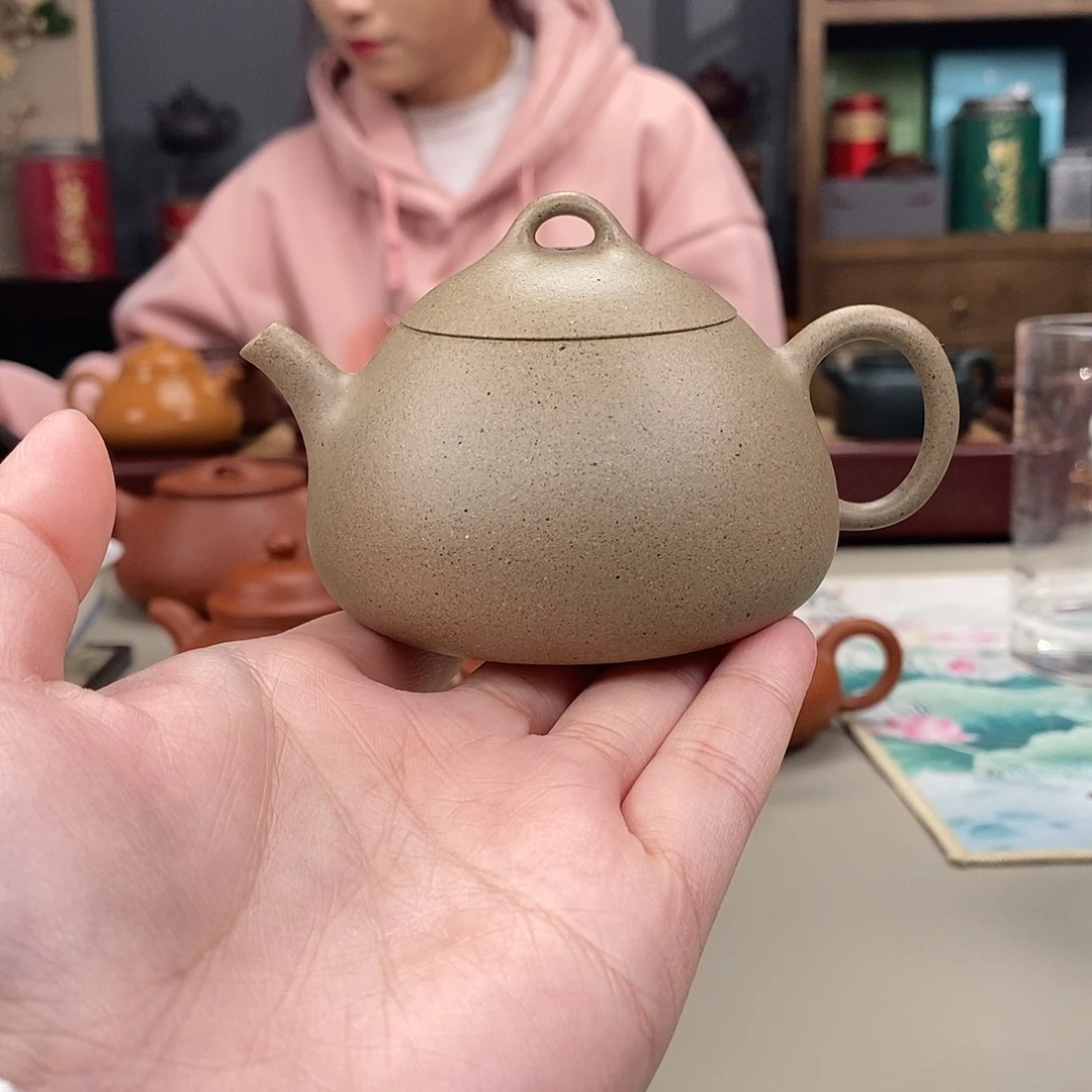 紫砂茶壶黄金段半手高温冬心秦权140cc