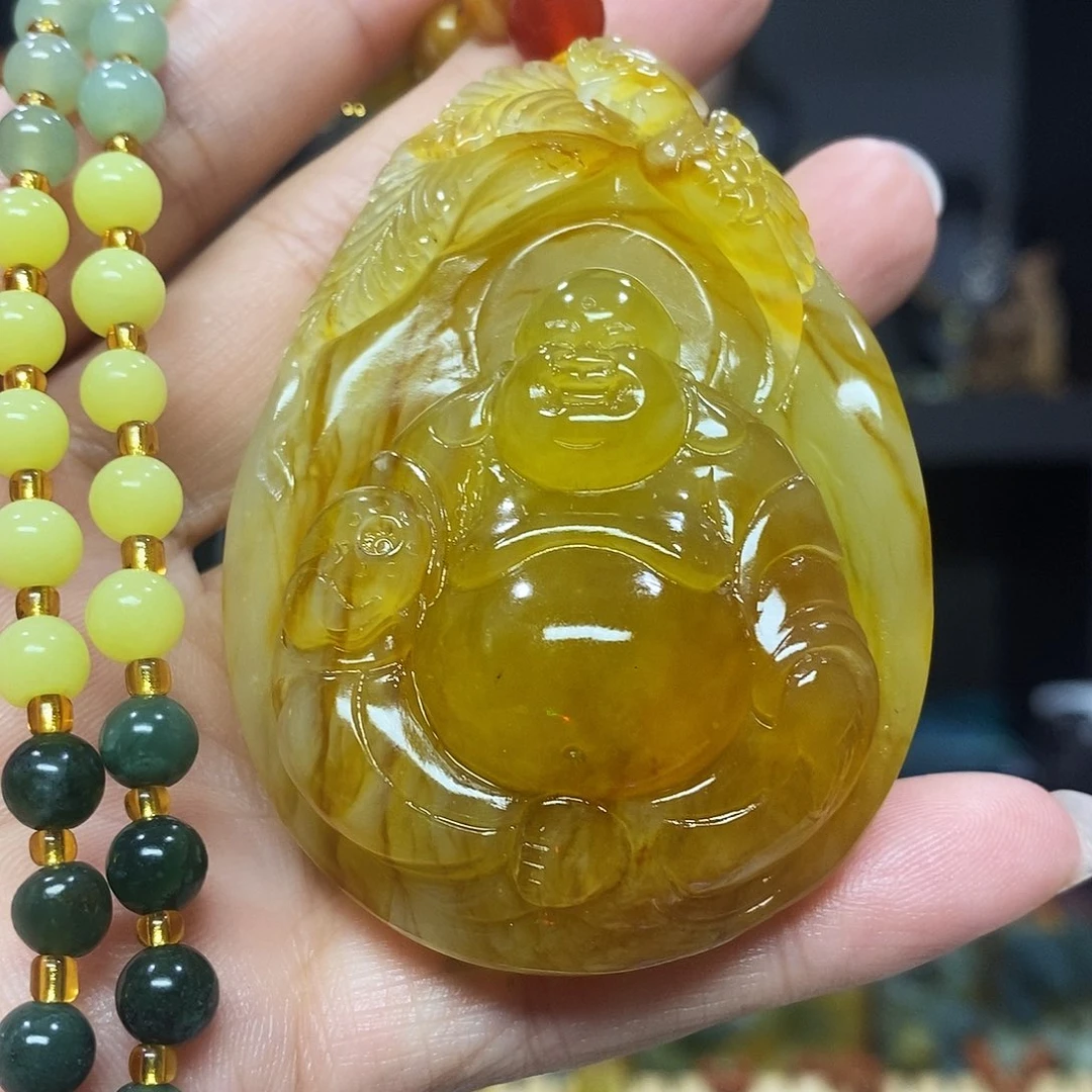 未镶嵌岫玉挂件吊坠项链