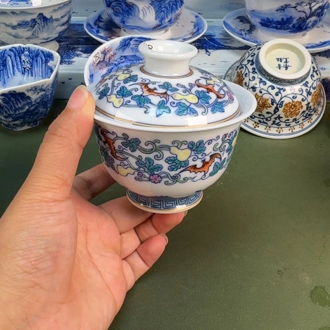 景德镇纯手绘茶具圆圆206