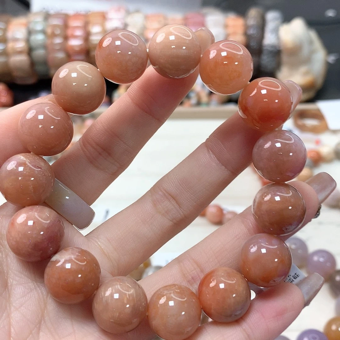 硅化珊瑚（珊瑚玉）手链未镶嵌北**猫067