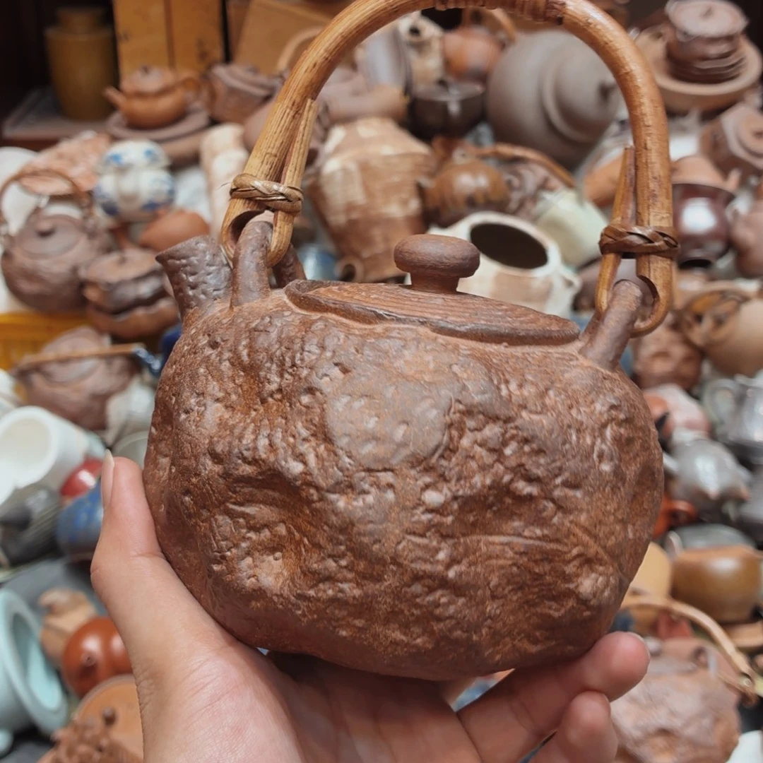 柴烧老岩泥高温茶器皿