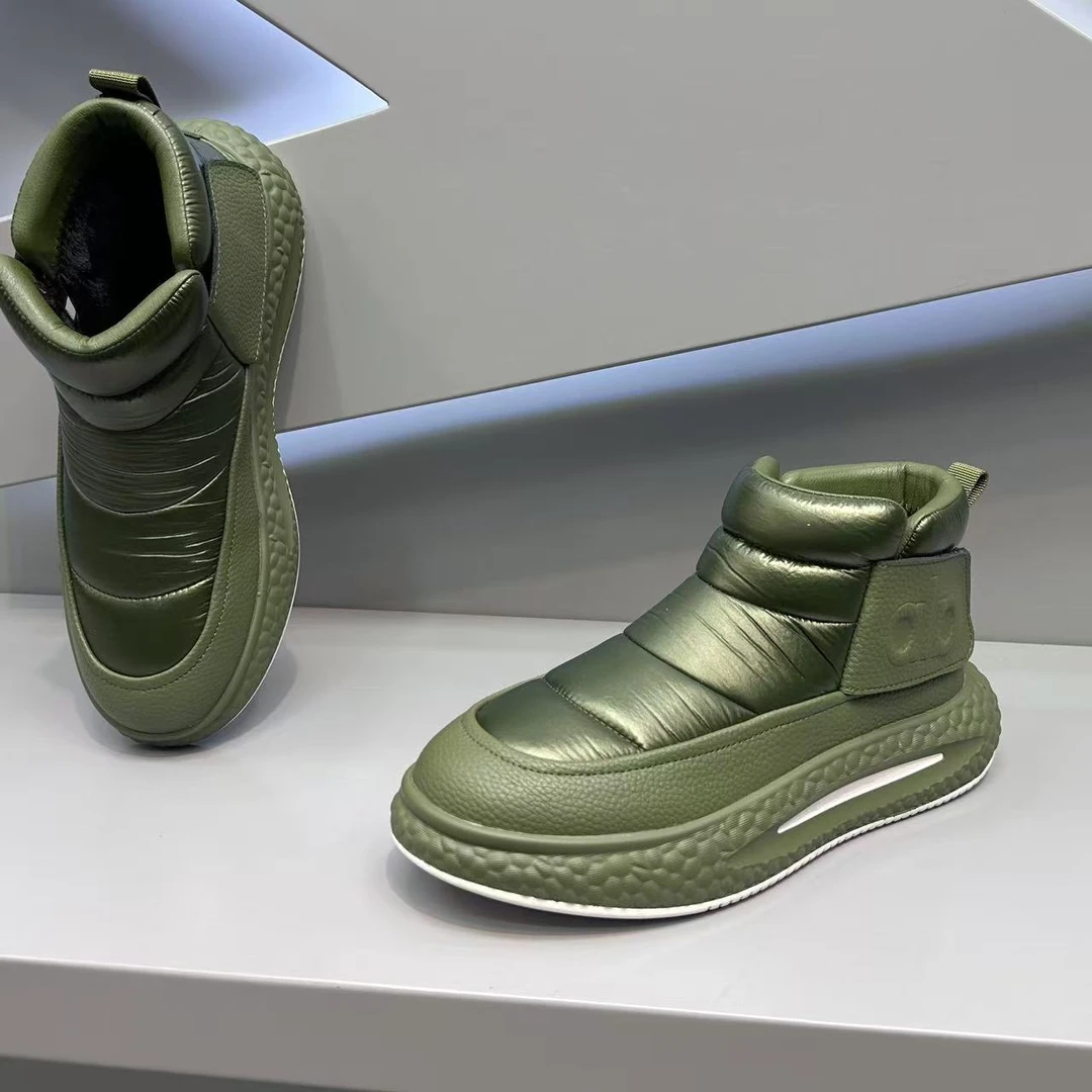 【皮鞋码】冬季新款加绒棉鞋厚底百搭潮流男士时尚休闲潮鞋Jk29838