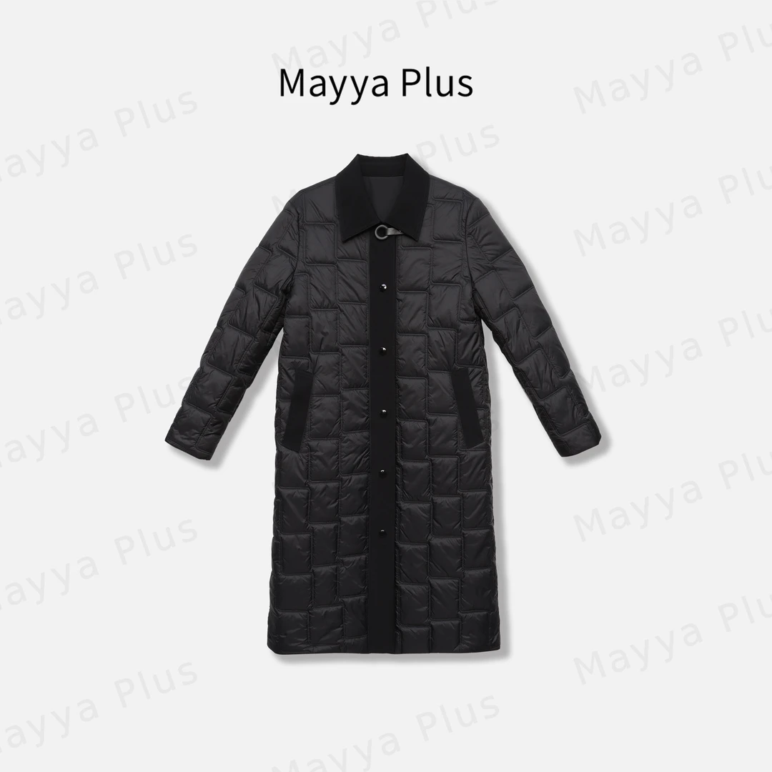 【戛纳之夜】Mayya Plus麦芽定制轻奢气质显瘦梭织棉衣外套32448169