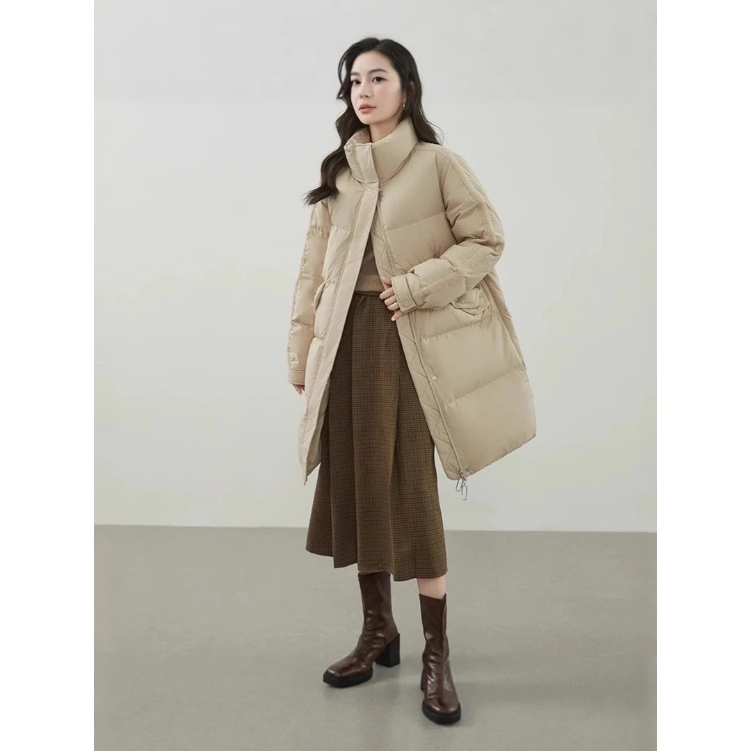 DUCURNO高级感保暖羽绒服女冬季2025年新款时尚百搭短款连帽外套