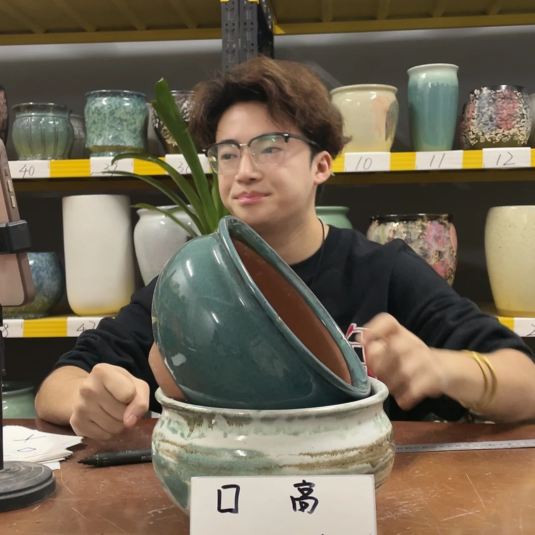 宜兴紫砂粗陶花盆20/13