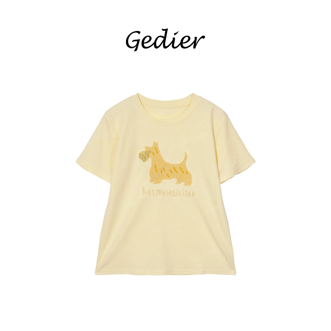 【歌蒂尔】“春邮橘子海” 2025欧若风可爱图案短袖T恤艺菲 TG520219Y