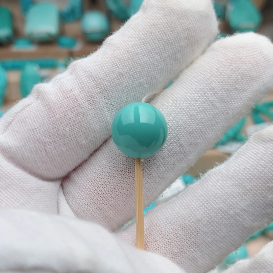 未镶嵌绿松石珠宝奇石13mm