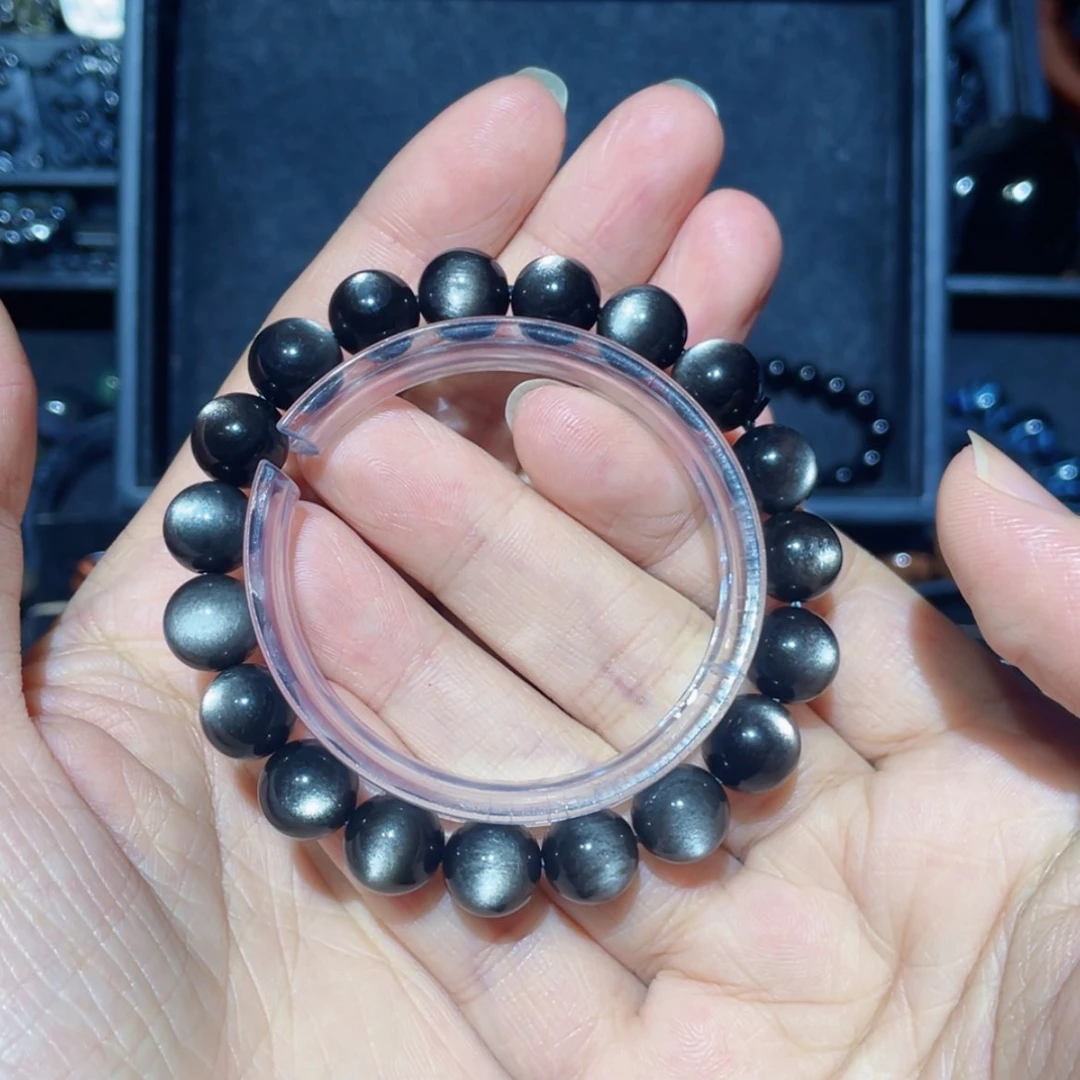 【闪购商品】黑曜岩手链未镶嵌哇*偶