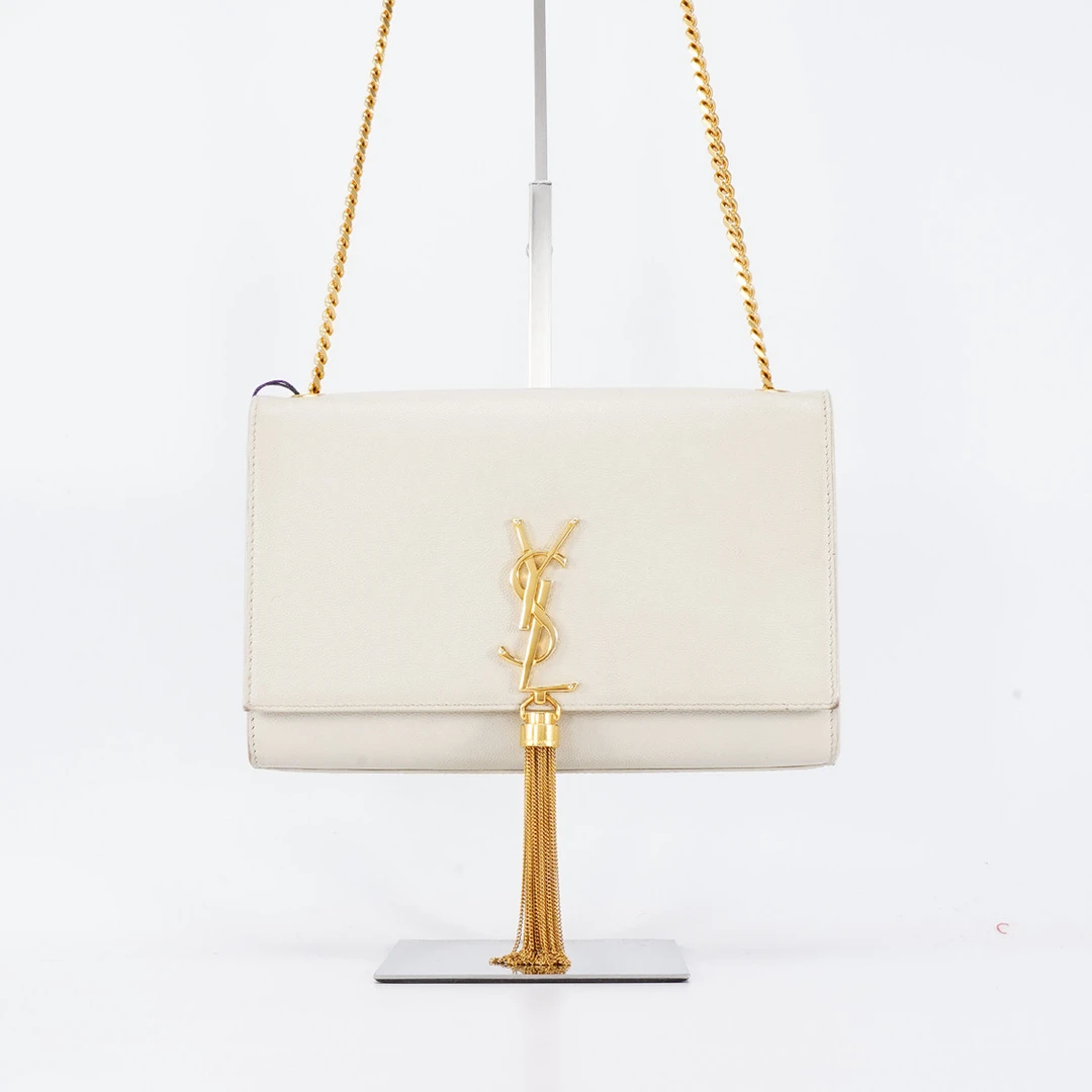 95新 YSL/圣罗兰 【总仓】流苏包中号鱼子酱/BG22013645