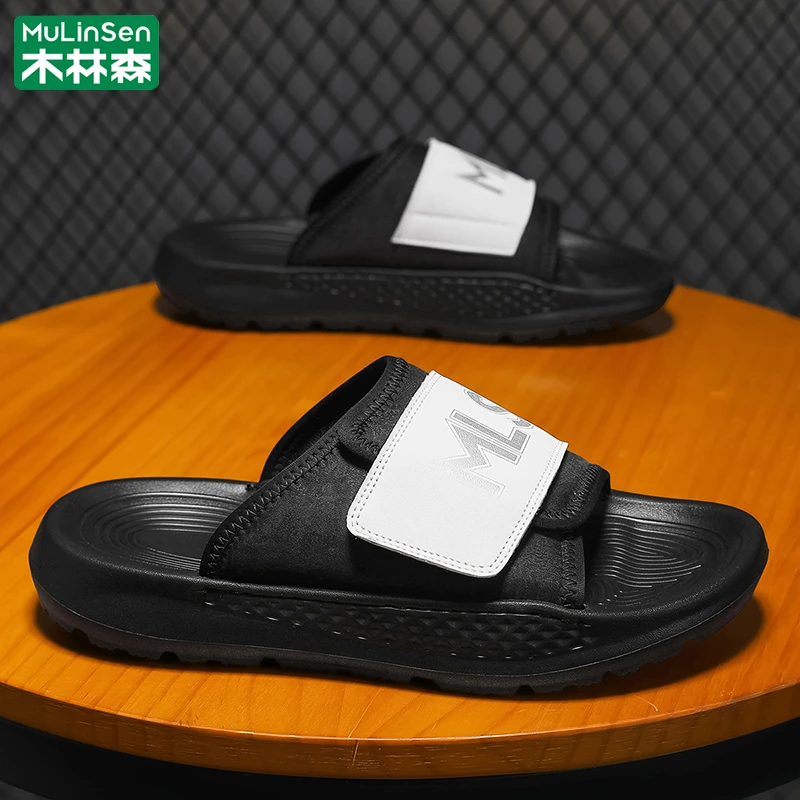 木林森拖鞋男2025新款夏季防滑休闲沙滩鞋男开车两用外穿一字凉拖