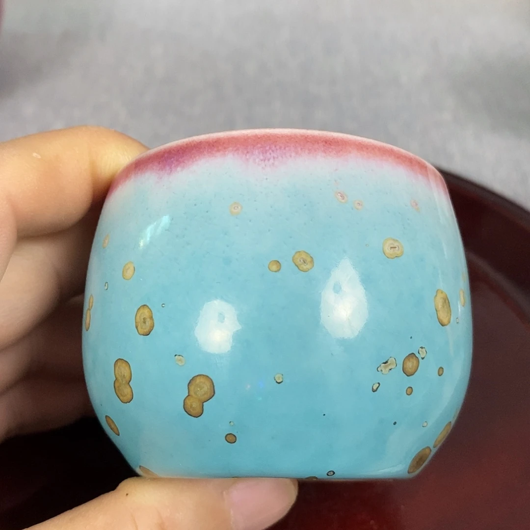 杯钧瓷主人杯高温窑变罗汉杯