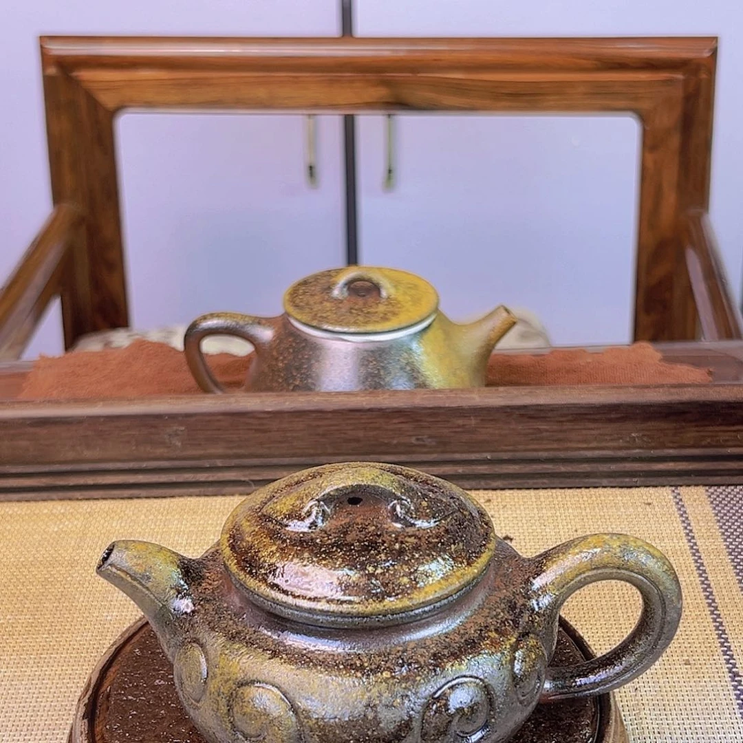 茶壶紫砂宜兴紫砂底槽清柴烧180cc