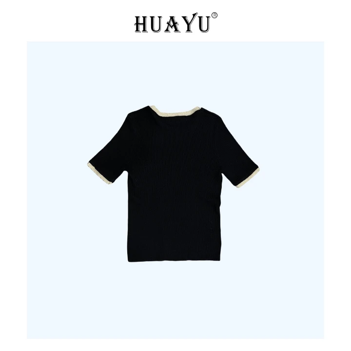 2025春夏新款气质圆领百搭上衣M55283