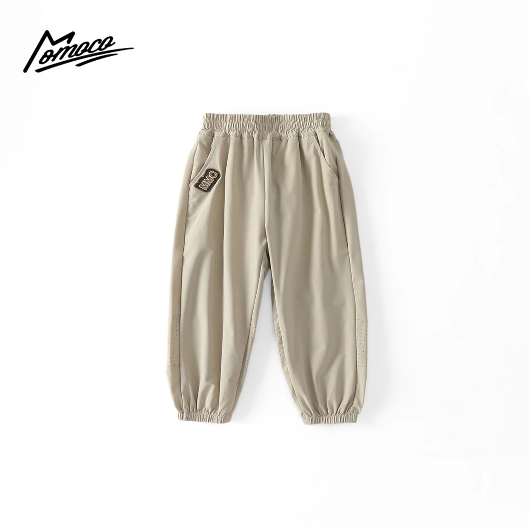 MOMOCO2025夏季男中大童九分裤薄款束脚宽松休闲裤子77230364010