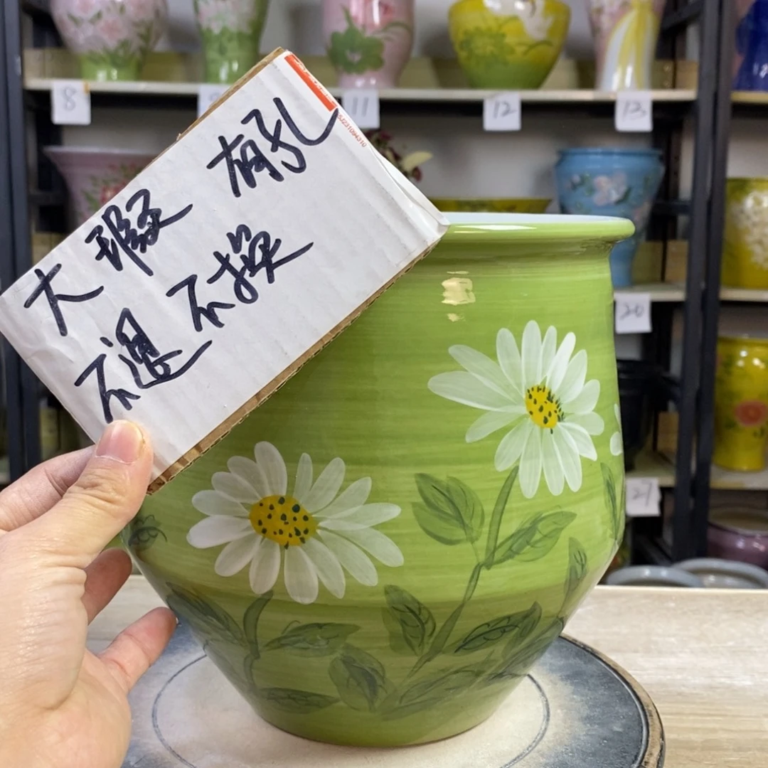 景德镇手工手绘陶瓷花盆