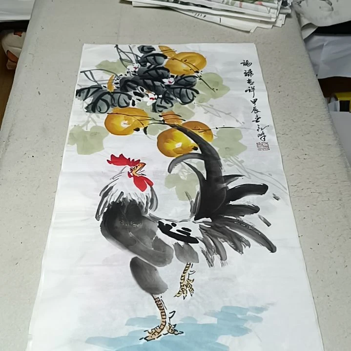 国画布*哥国画花鸟花鸟国画