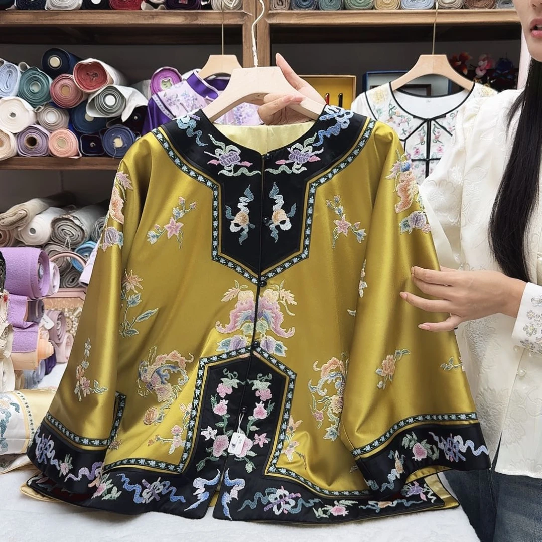 苏绣太太服3.胸围116.衣长64