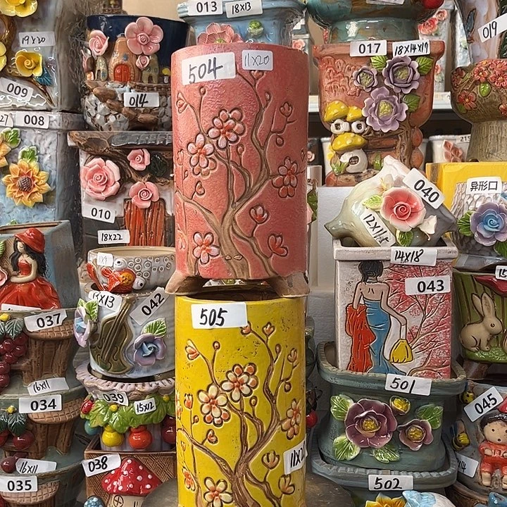 粗陶材质多肉花盆