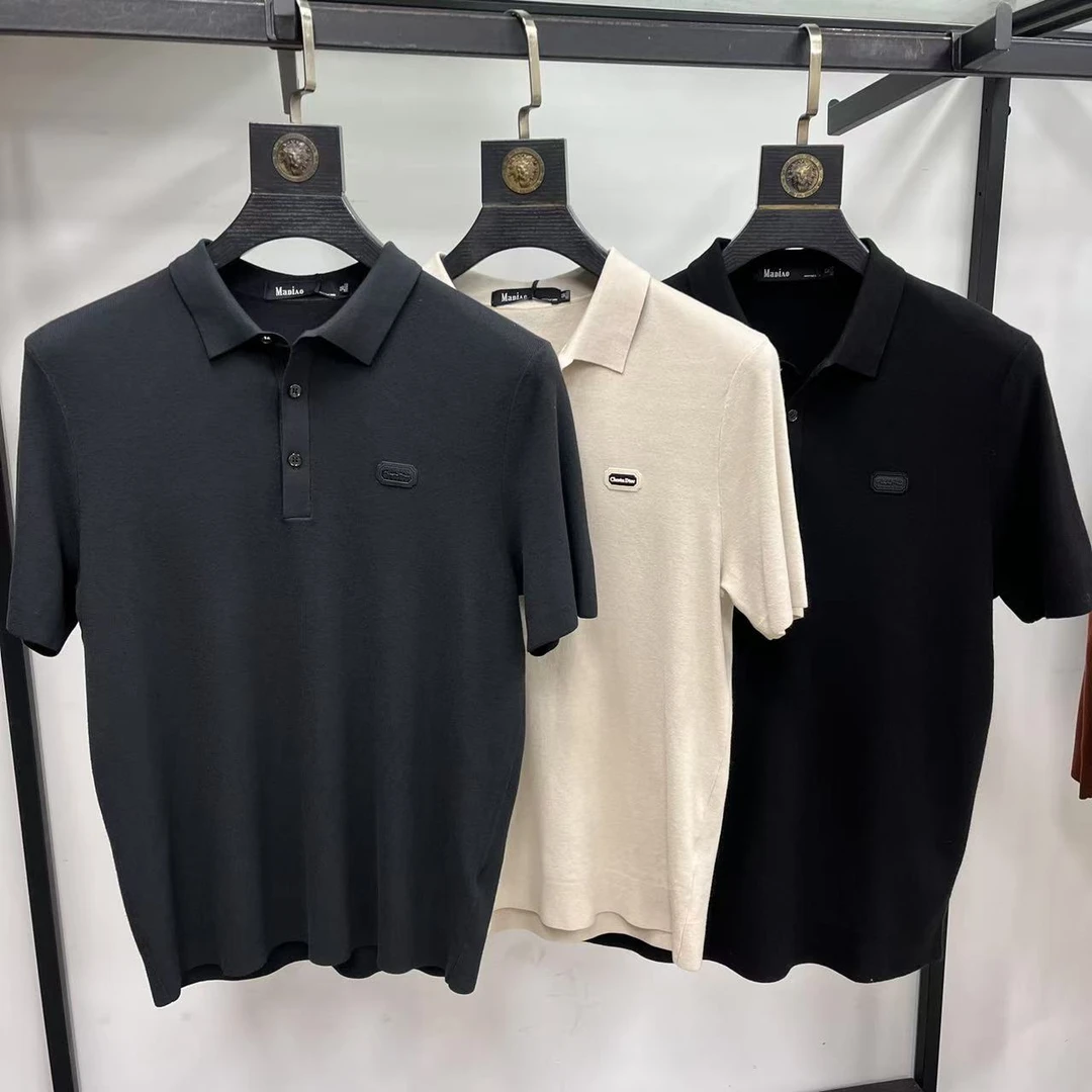 25年春季男士翻领针织短袖-86690