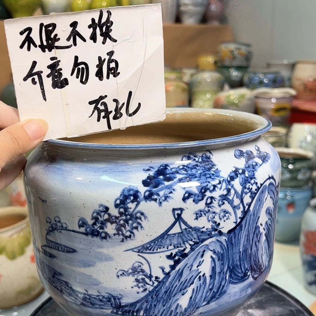 景德镇陶瓷花盆0瑕147