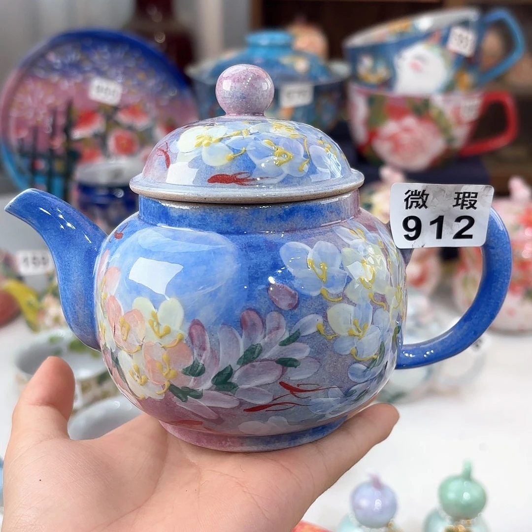 景德镇手绘高温釉下彩陶瓷茶具