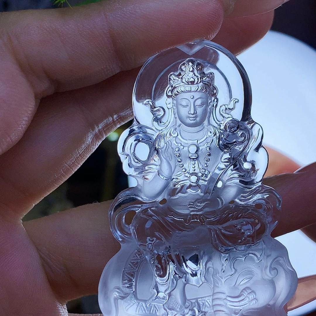 水晶颈饰未镶嵌小***头，