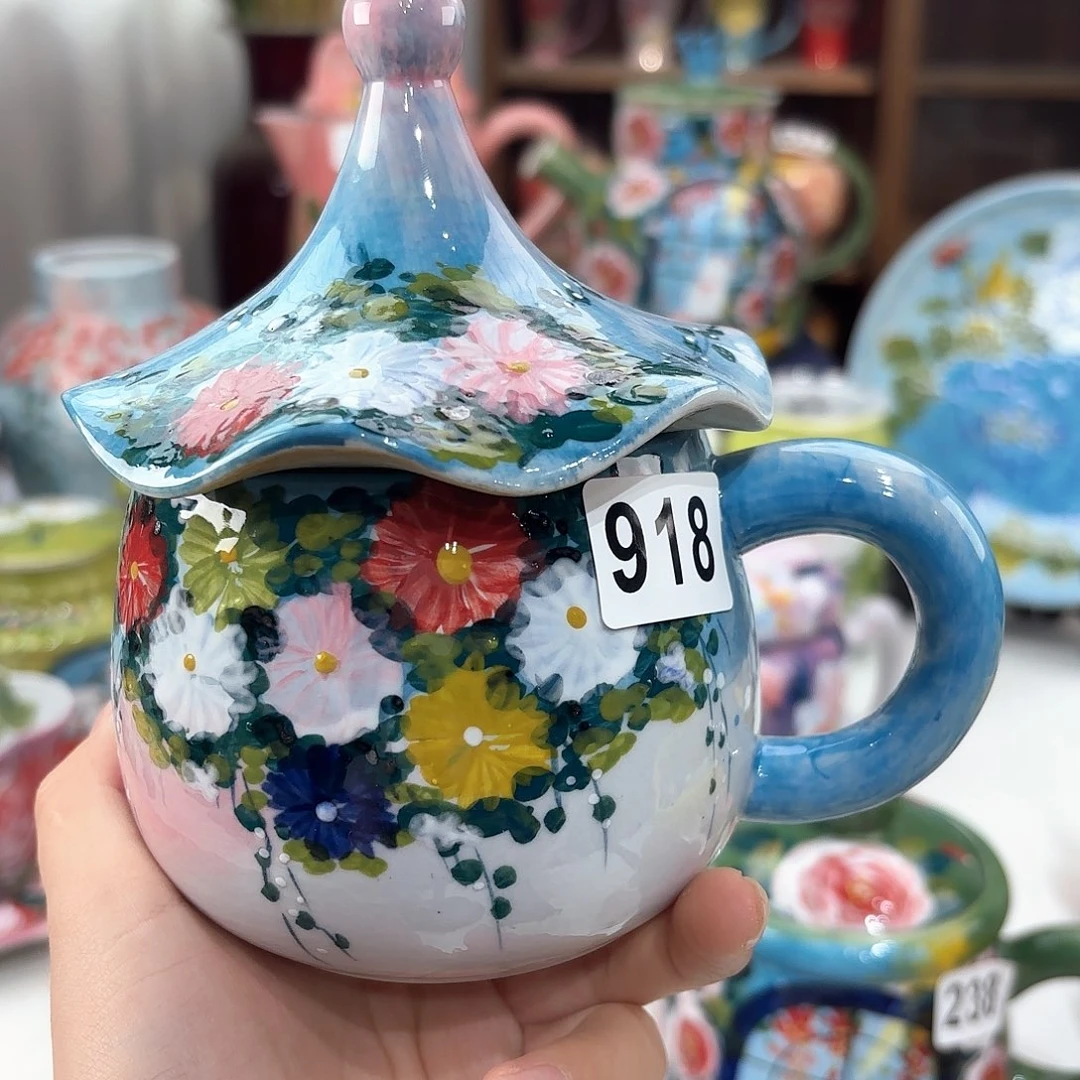 景德镇手绘高温釉下彩陶瓷茶具