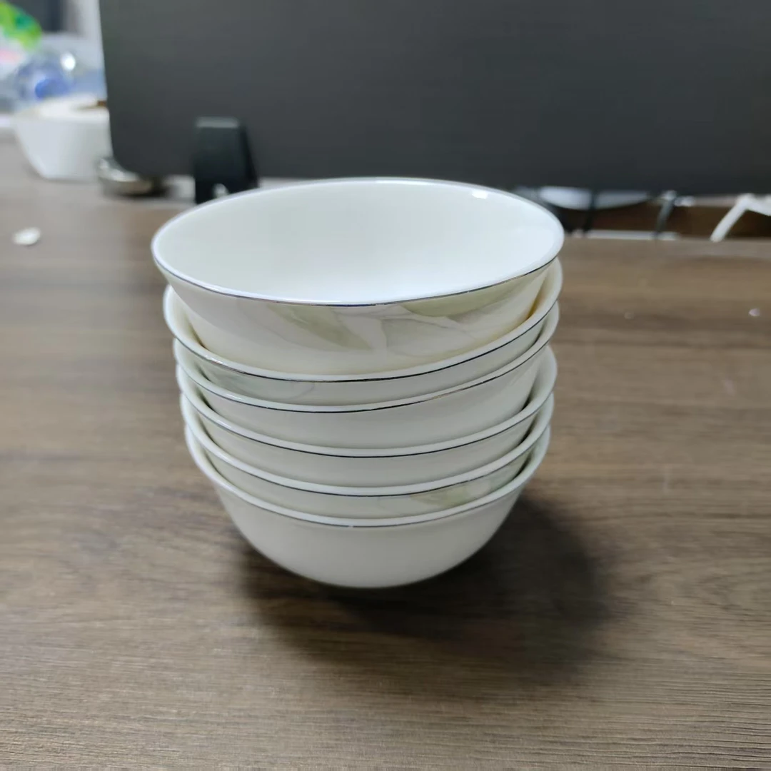 景德镇高温陶瓷4寸春之意小汤碗6个装