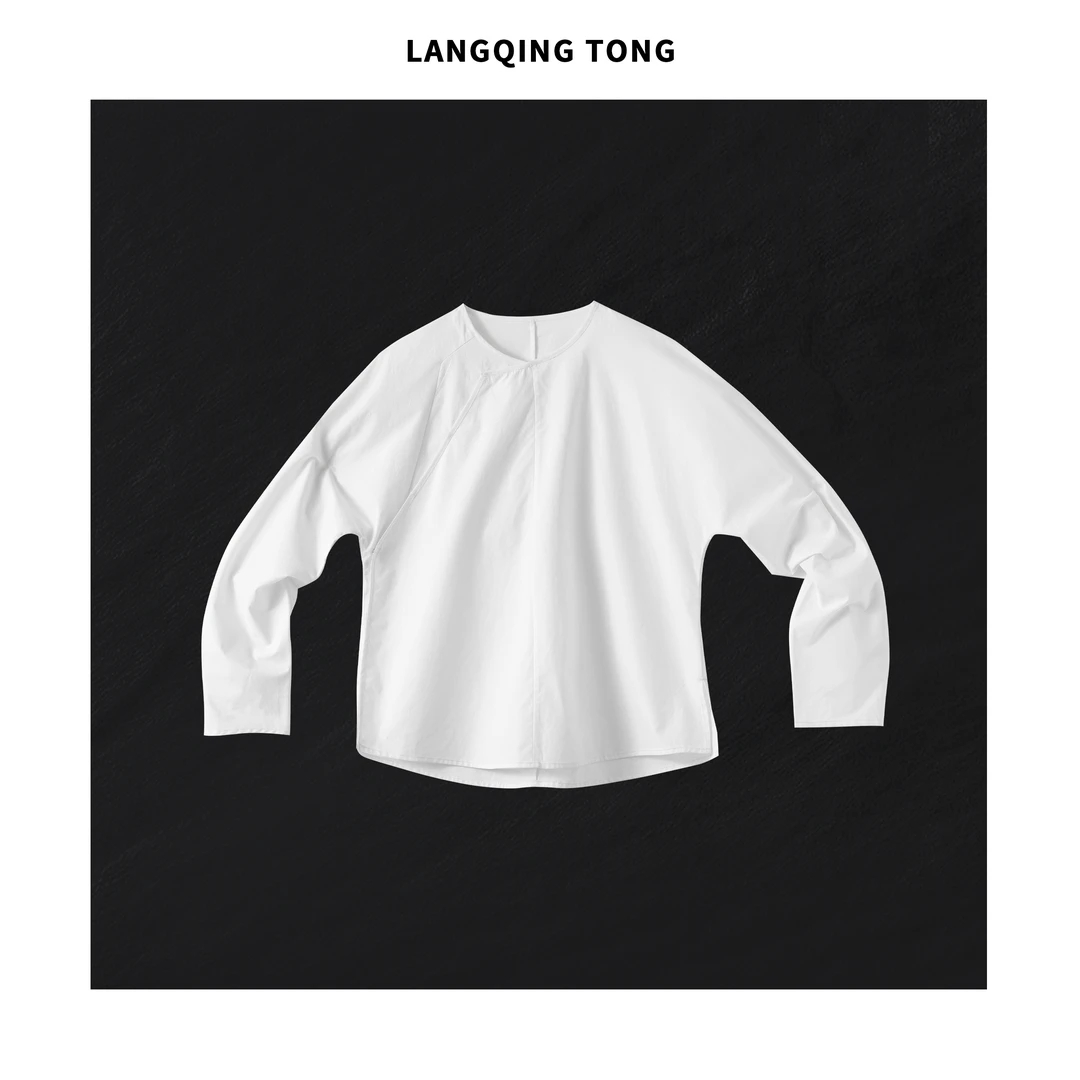 浪清/女装推荐 塔妮娅白色百搭衬衫43644#