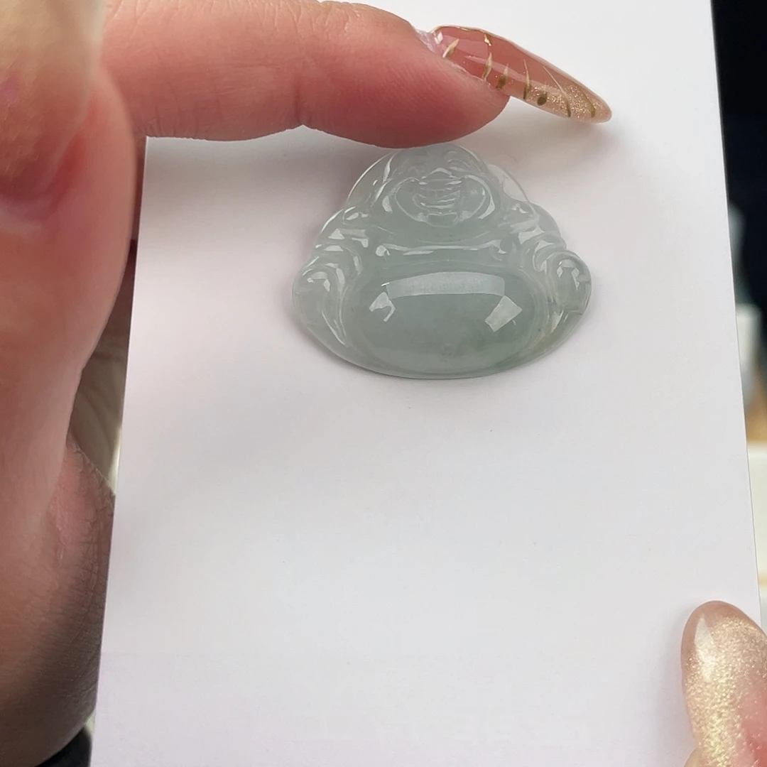 翡翠未镶嵌颈饰佛公