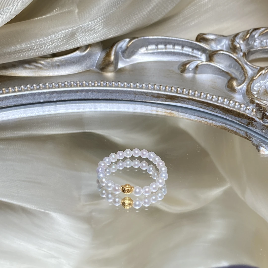 【小北好物】淡水珍珠DIY戒圈QH15X352【多样性发一件】约2.5mm+