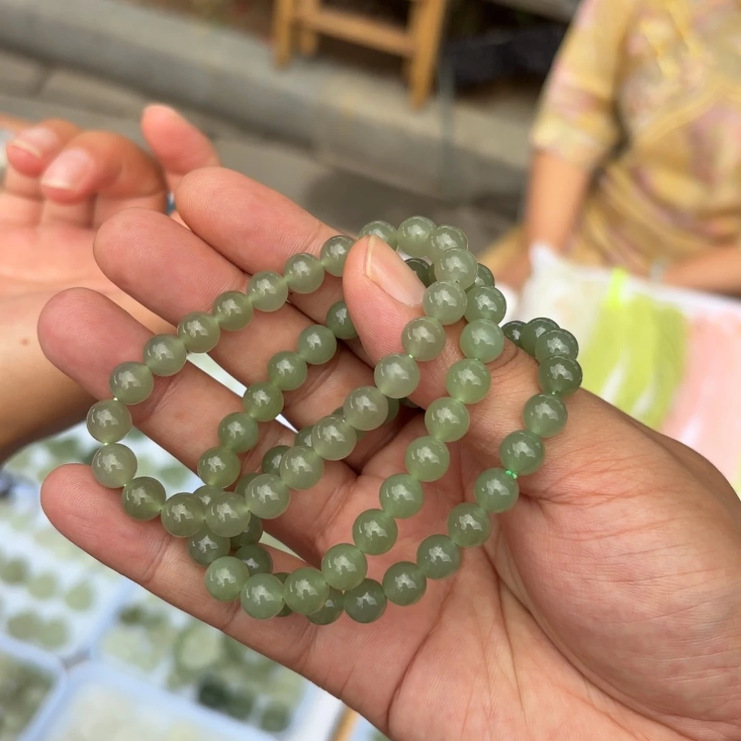 未镶嵌和田玉挂件晴水手串卡8。多样性拍一发一