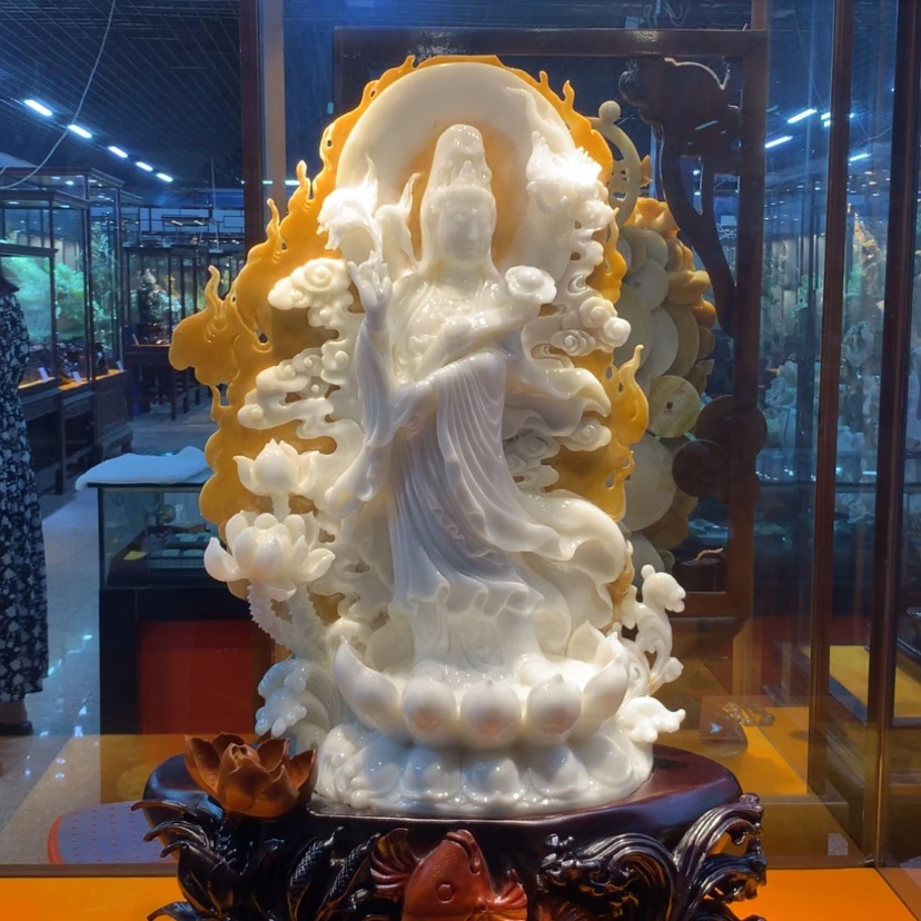 【闪购商品】蛇纹石玉未镶嵌摆件覆膜